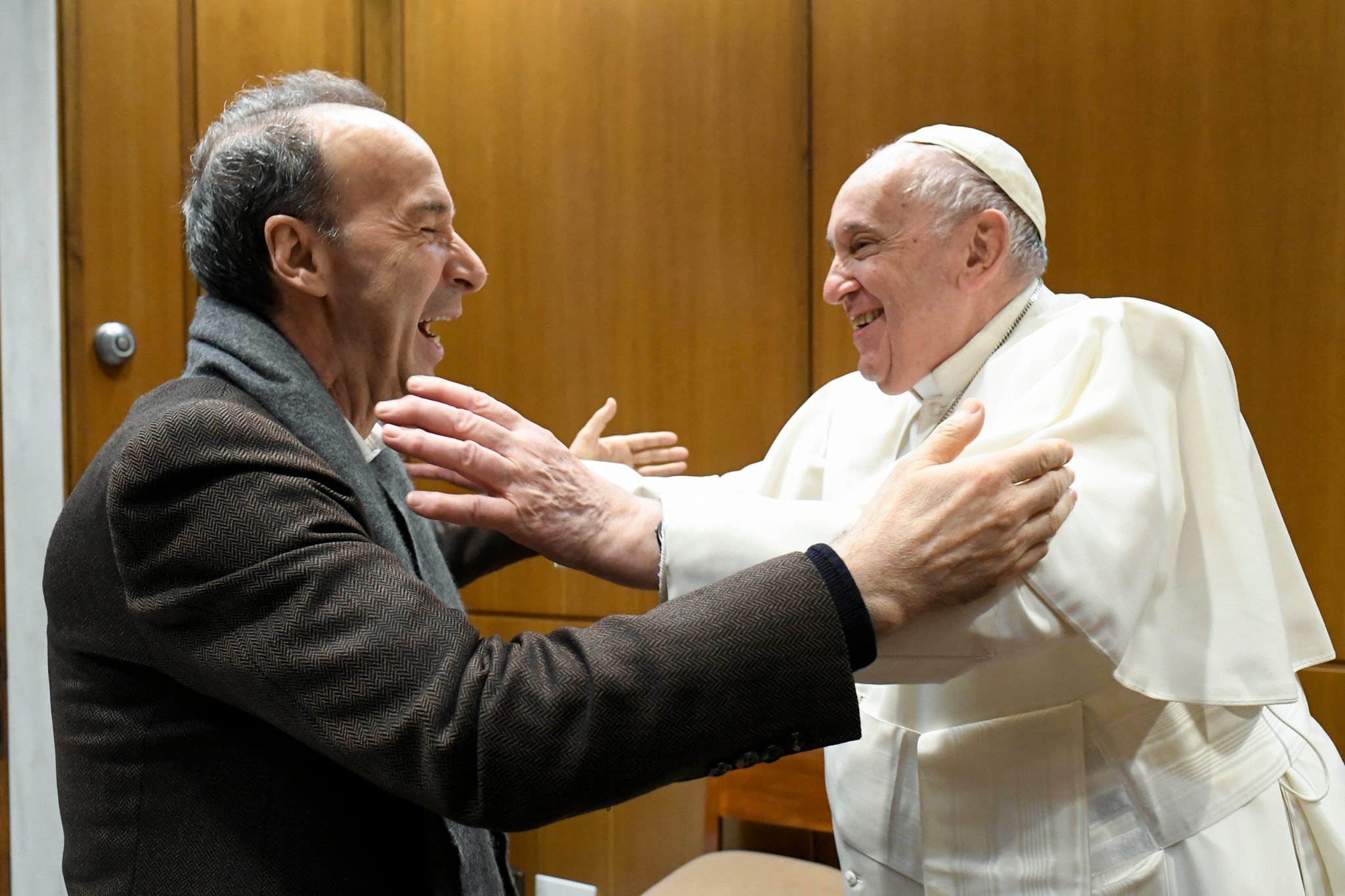 Komiker Roberto Benigni bei Papst Franziskus